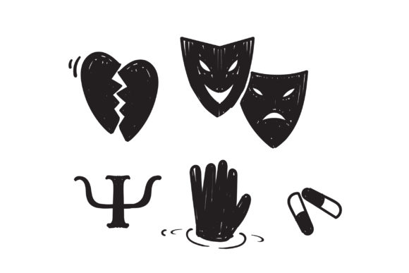 Download Doodle Set of Psychology Related - Set Collection