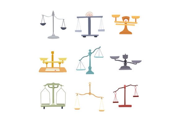 Download Balance Scale Set Cartoon Vector Illustr - Set Collection