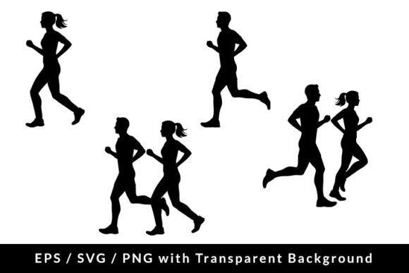 Download Runner Silhouette Set SVG EPS PNG - Set Collection