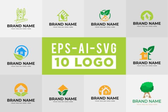 Download Greenhouse Logo Design Set - Set Collection