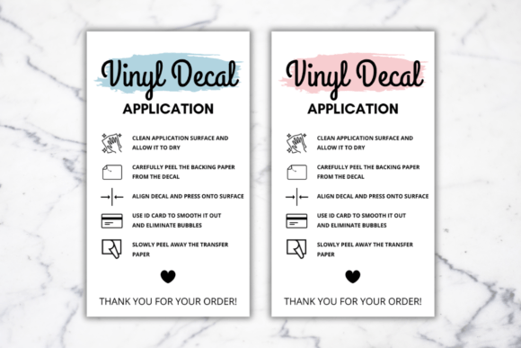 Download Vinyl Decal Instructions Care Card - Care Collection