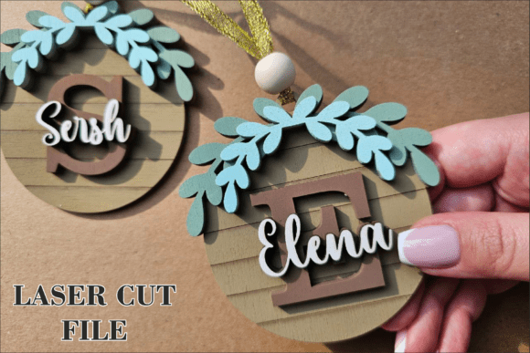 Download Christmas Round Ornament Laser Cut - Round Collection