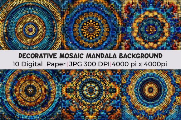 Download Decorative Mosaic Mandala Backgrounds - Round Collection