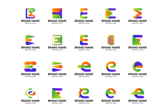 Download E Letter Logo Design Set - Set Collection