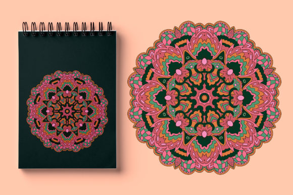 Download Zentangl Round Ornament. Relax - Round Collection