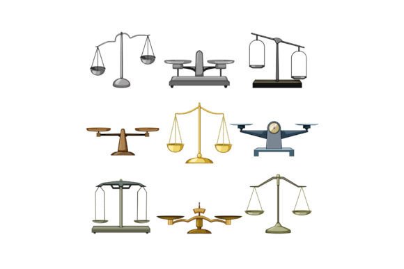 Download Balance Scale Set Cartoon Vector Illustr - Set Collection