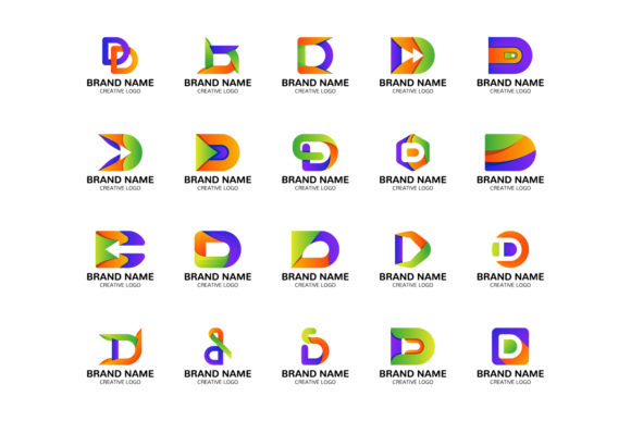 Download Iconic D Letter Logo Design Set - Set Collection