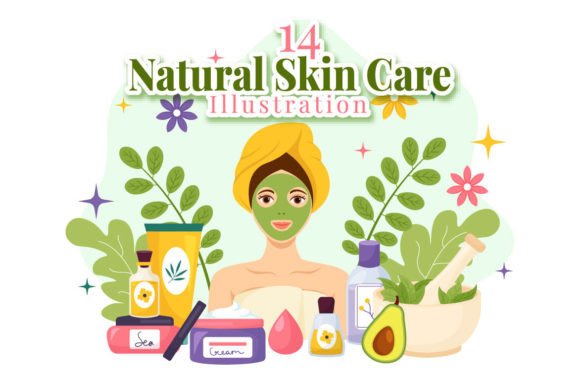 Download 14 Natural Skin Care Vector Illustration - Care Collection