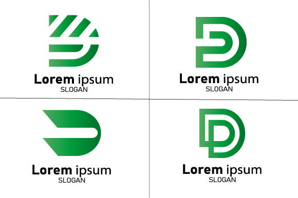 Download D Letter Monogram Logo Set - Set Collection
