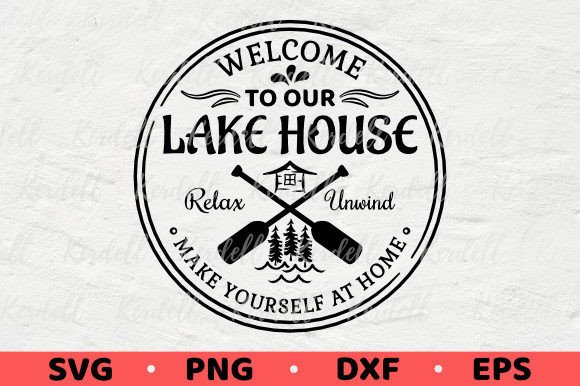 Download Welcome to Our Lake House Round Sign - Round Collection