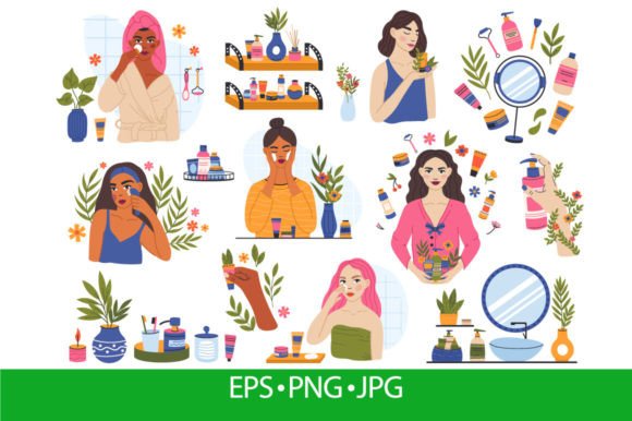 Download Skincare Routine, Women Use Organic - Care Collection