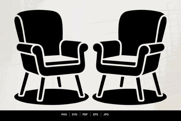 Download Modern Armchair Silhouette Set - Set Collection