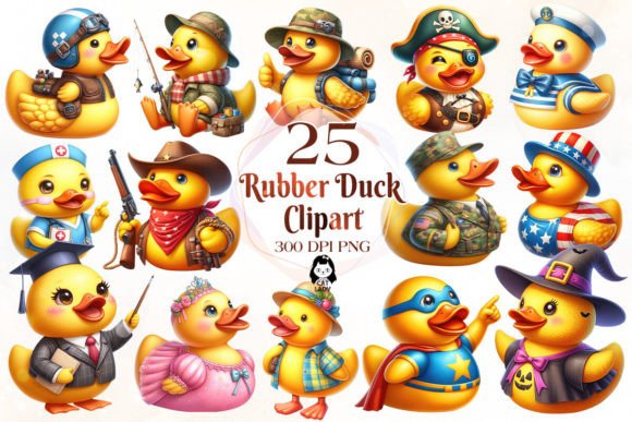 Download Rubber Duck Sublimation Clipart Bundle - Rubber Collection