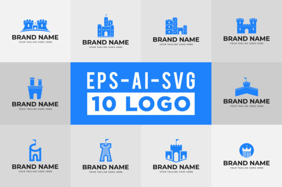 Download Castle Logo Design Set - Set Collection
