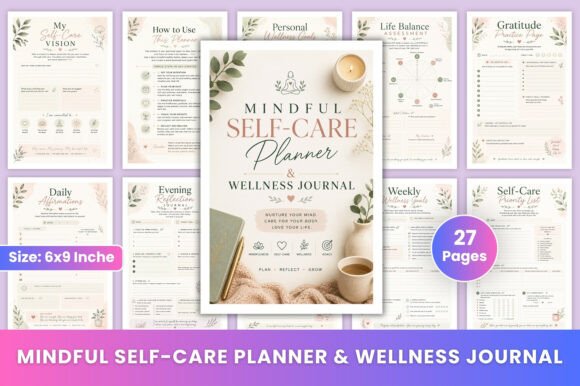 Download Mindful Self-Care Planner &amp; Wellness Jou - Care Collection